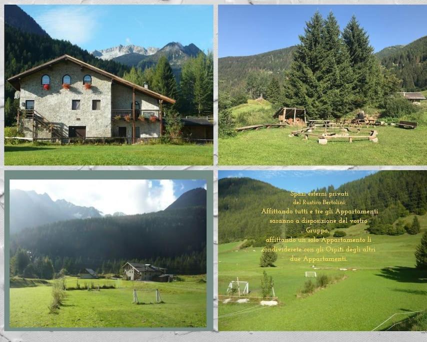 Chalet Rustico Bertolini Per Gruppi! Villa Vermiglio Luaran gambar