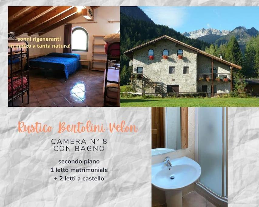 Chalet Rustico Bertolini Per Gruppi! Villa Vermiglio Luaran gambar